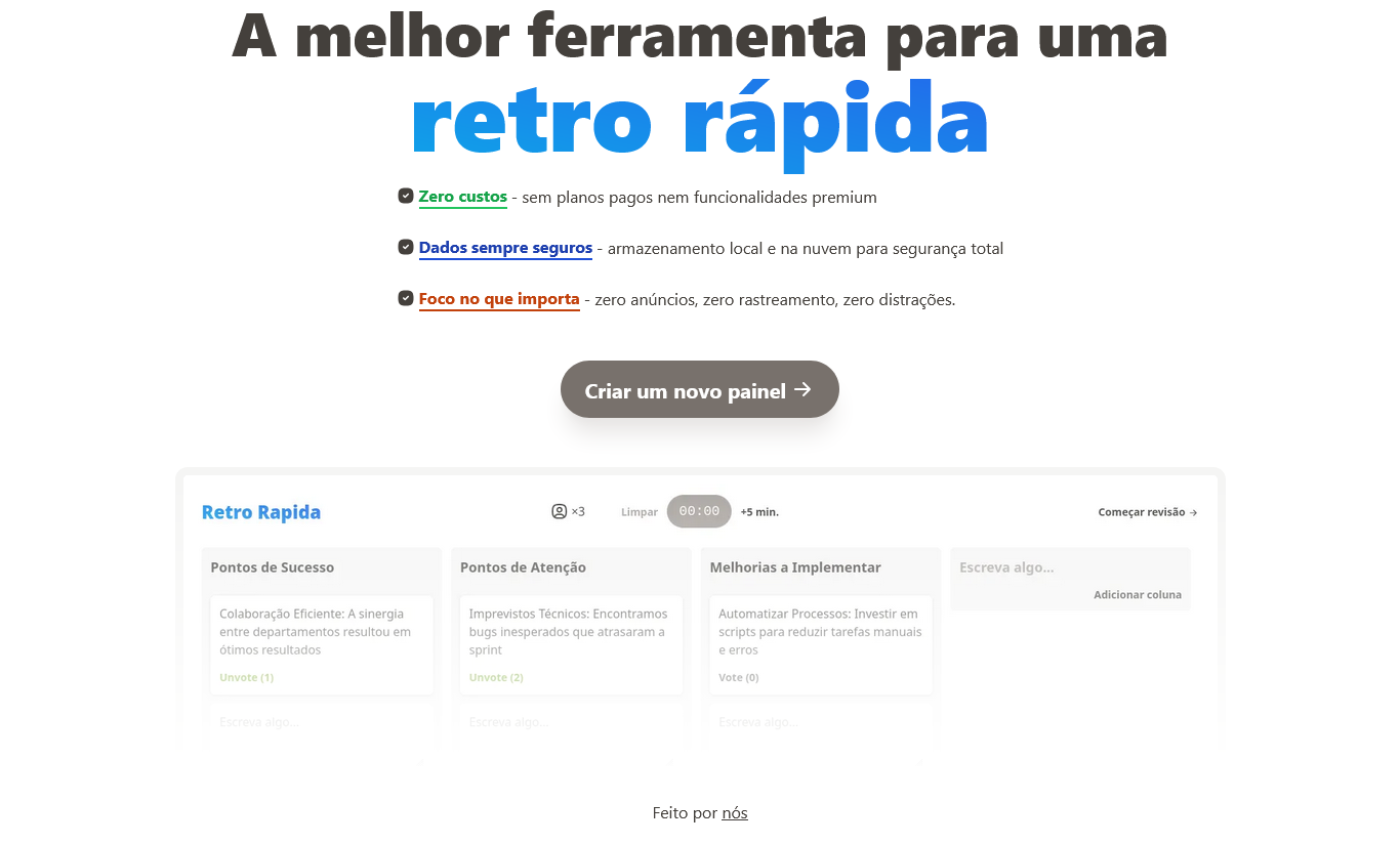 print da tela inicial do site mostrando o nome e umas categorias dele